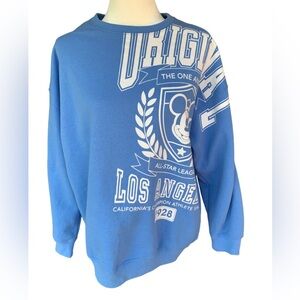Disney Mickey Mouse Original Los Angeles Sweatshirt Pullover Crew Blue Size M